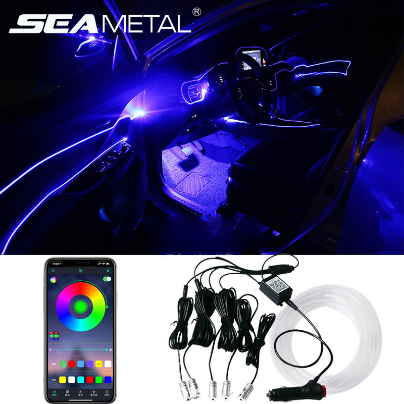 ChromeCruiser™ RGB Ambient Car Lighting Kit (App + Music Sync)