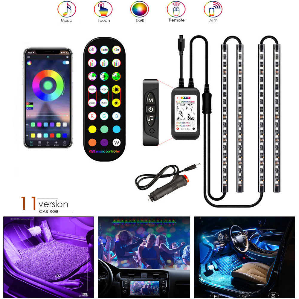 RGB Music Control Car Strip Lights